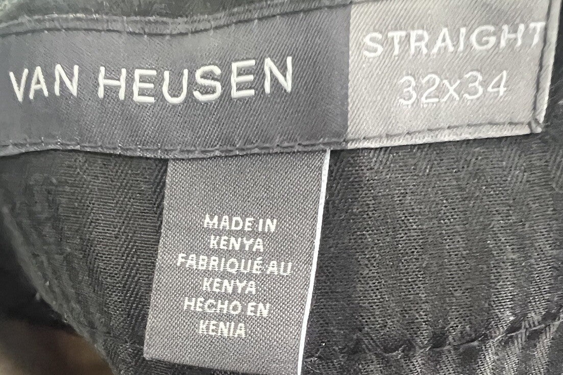 Van Heusen Classic Straight Chino Pants Men's Size 32X34 Casual