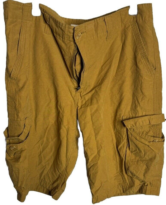 Urban Pipeline Men’s Cargo Shorts Size 36 Khaki Hits At The Knee