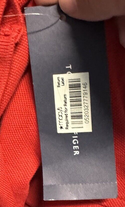 Tommy Hilfiger Men's Adult Size Medium Polo Regular Fit Red Cotton Short Sleeve