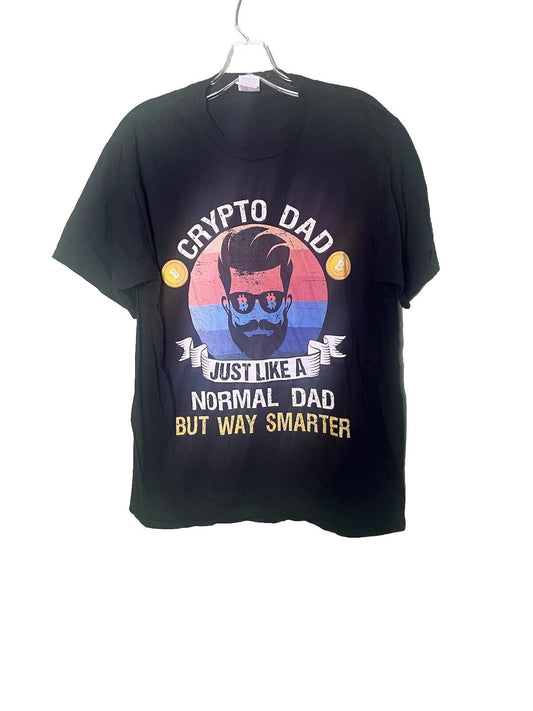 Bitcoin shirt BTC Hodlers Crypto Dad T-Shirt Size Large