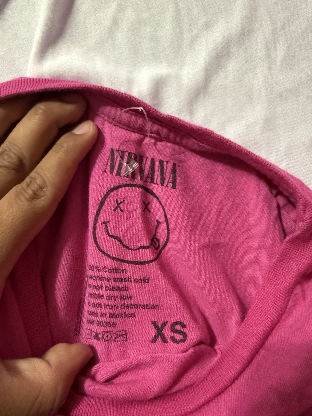 Girls youth xs hot pink nirvana crop top In Utero. 90’s Grunge Vintage
