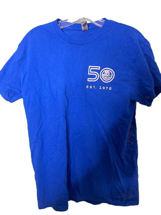 New York Islanders Shirt Men's M Blue NHL Hockey Graphic Tee Short Sleeve Logo