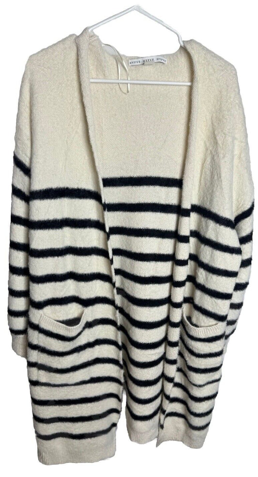 HYFVE Cable Knit Crochet Cardigan Knit Sweater  Women's Size Medium