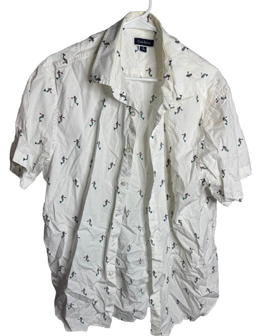 Club Room Men's Casual Shirt Tan Button Down XL