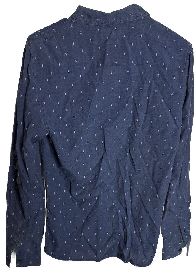 PAZZO Long Sleeve Button Down Embroidered Shirt  Size M