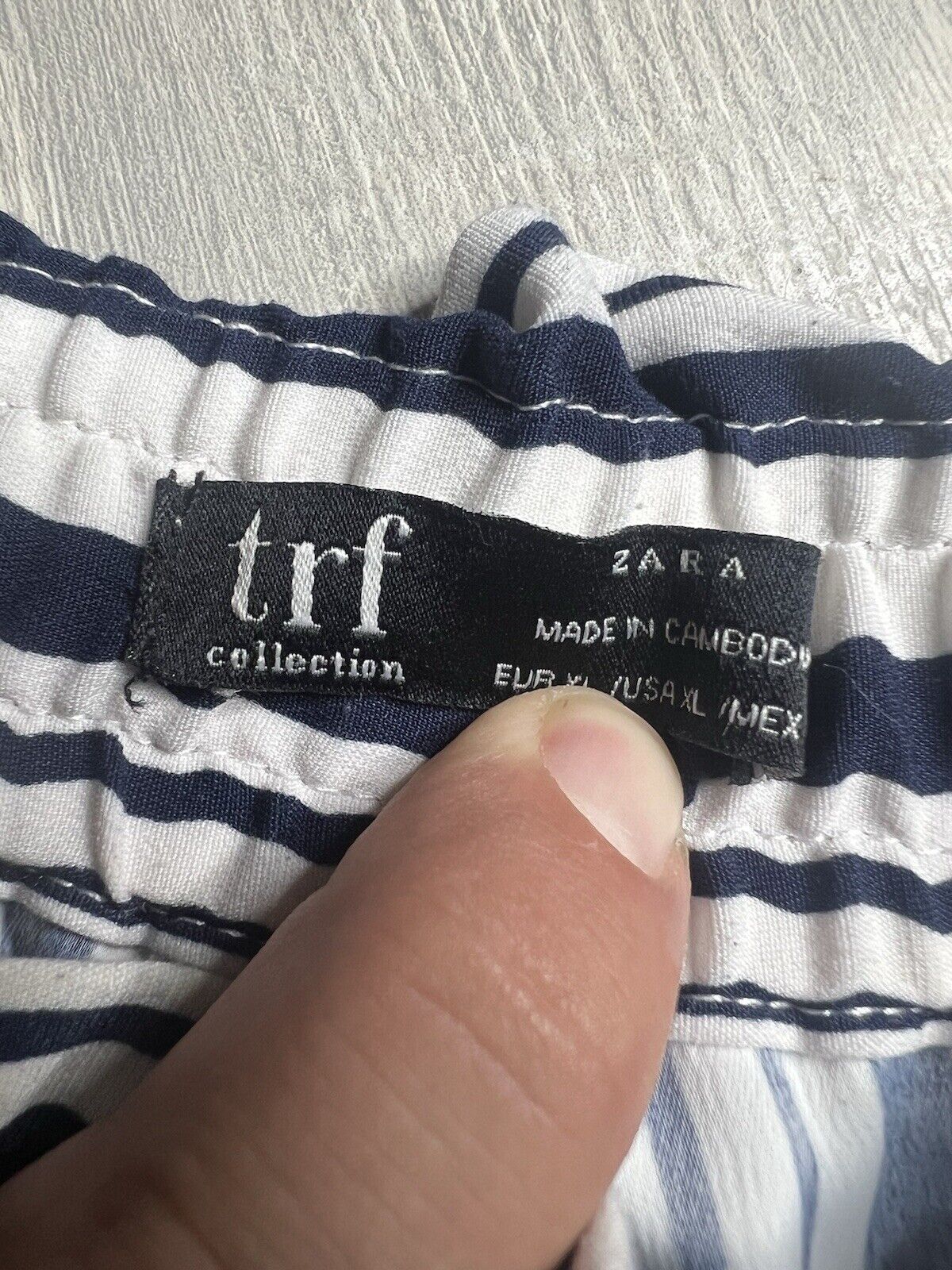 ZARA TRF Collection Wide Leg Stripes Womens Trousers SIZE XL