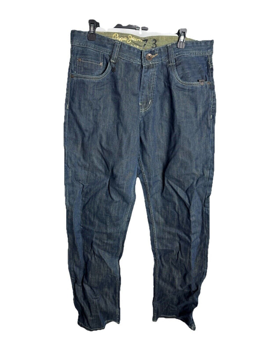 Pepe Mens Jeans 36x32 Comfort Fit Straight Leg Denim Cotton