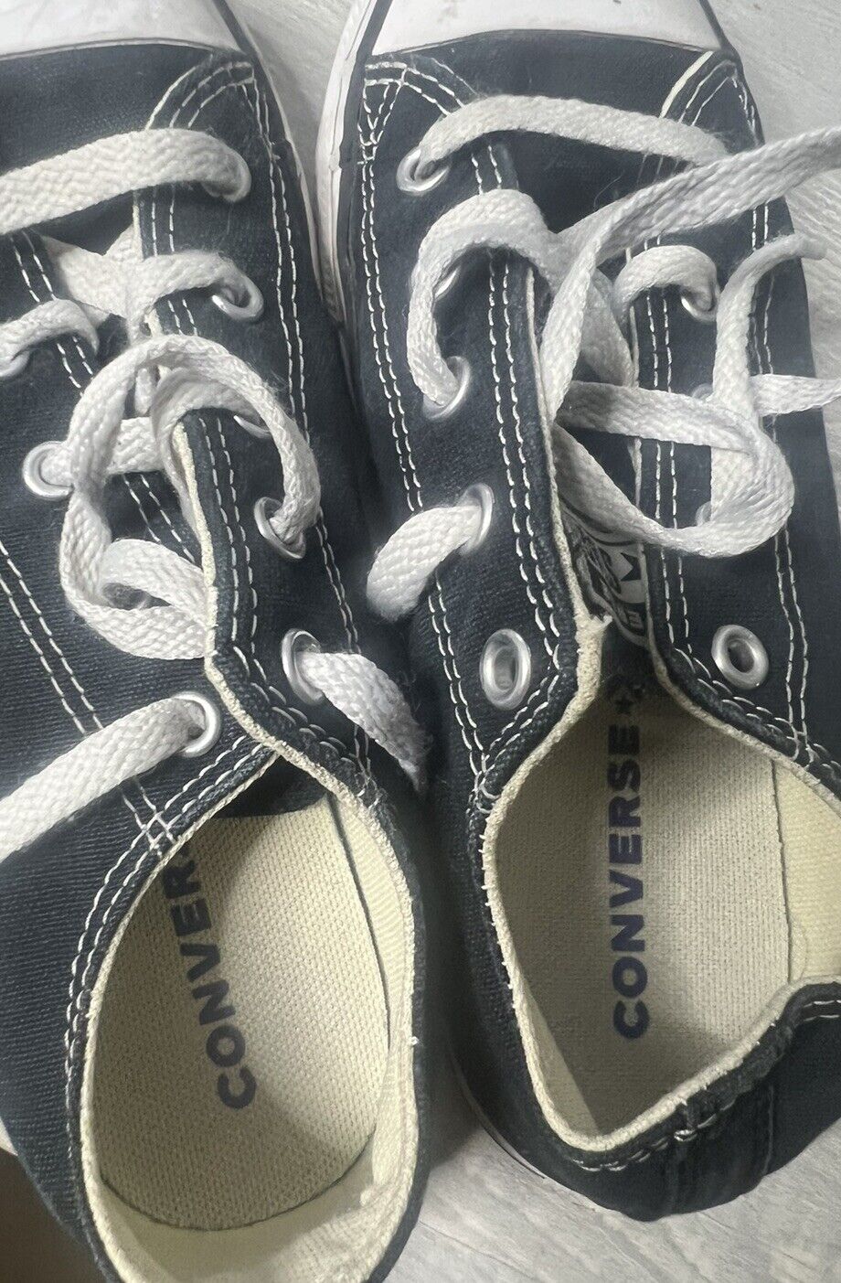 Converse All Star Chuck Taylor Canvas Shoes Low Top Gray Youth Size 3