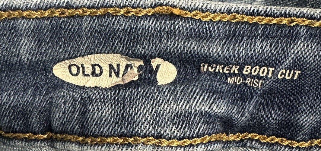 Old Navy The Dreamer Bootcut Jeans Women's Size 12 Long Blue Mid Rise 5-Pocket