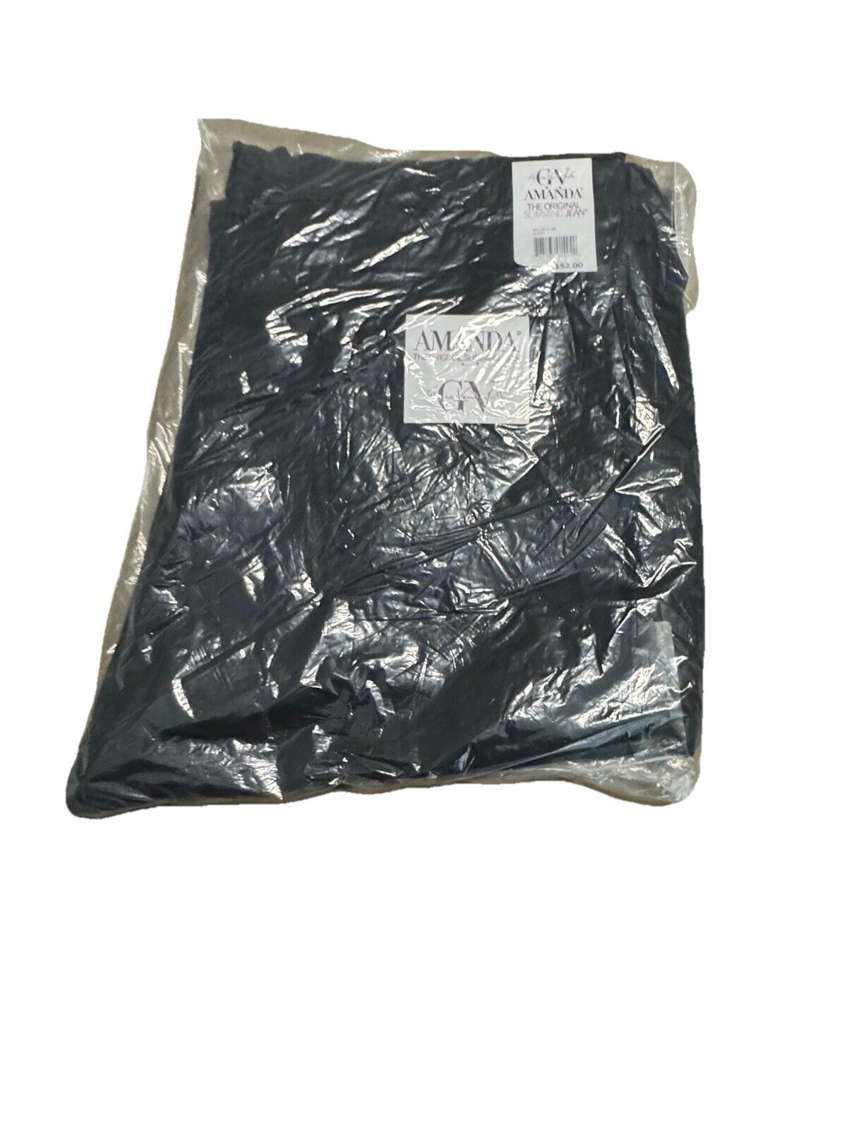 Gloria Vanderbilt Women's Plus Size 22W Amanda Tapered Leg Black Jeans NEW