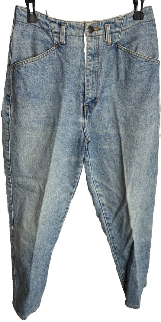 Vintage 90s Y2K GAP Light Wash High Rise Tapered Mom Jeans Size 9/10 Made in USA