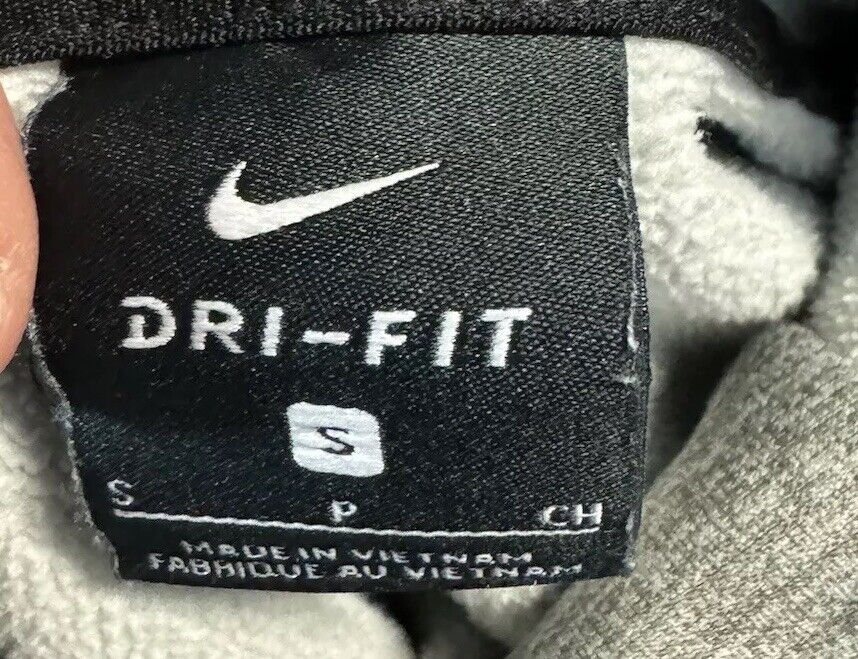 Nike Dry Swoosh Hoodie Sweatshirt Pullover Men Small Heather Gray Dri-Fit Gym