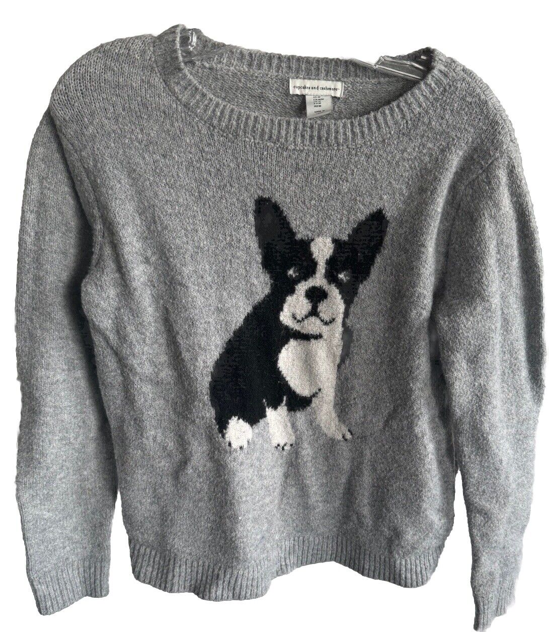 CUPCAKES AND CASHMERE Soft & Cozy French Bulldog Sweater  Size Medium