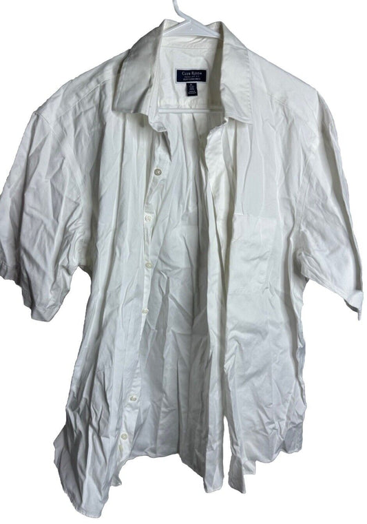 Club Room Men's Slim Fit Stretch Dress Shirt  XL 17.5 button