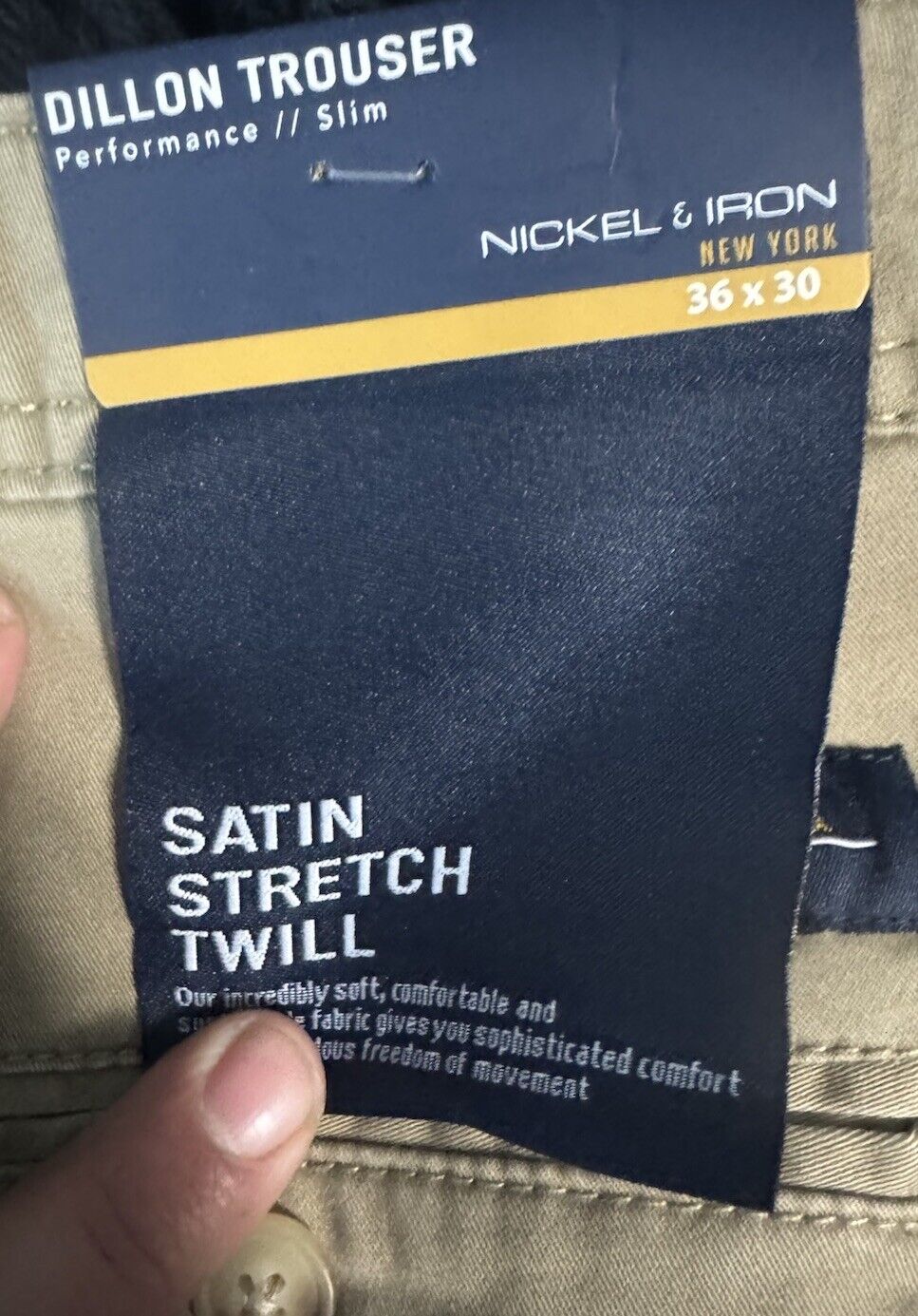 NWT Nickel & Iron Men's Flex Slim Fit Dress Pants Size 36 x 30 Career