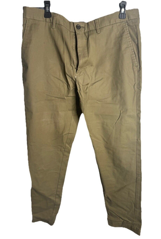 Banana Republic Pants Mens 34 X 30 Khaki Slim Fit Chino Stretch Flat Front