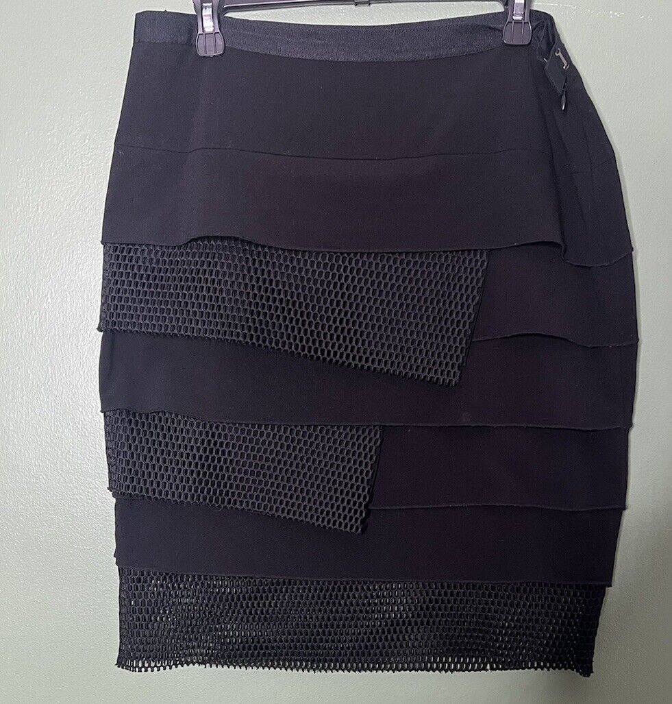 Sharagano Skirt Womens Size 16 Black