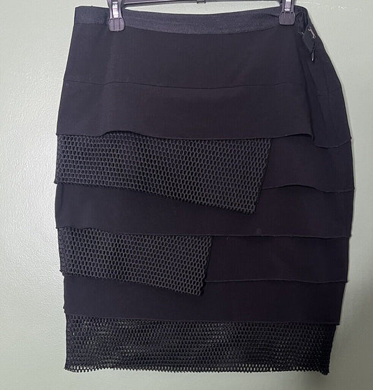 Sharagano Skirt Womens Size 16 Black