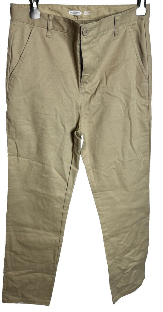 Old Navy Womens Pants Beige Size 16 Chino High Rise Straight Cotton Blend