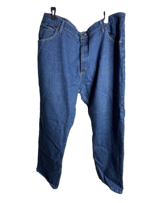 Wrangler Mens 42x30 Jeans Relaxed Bootcut Blue Jeans