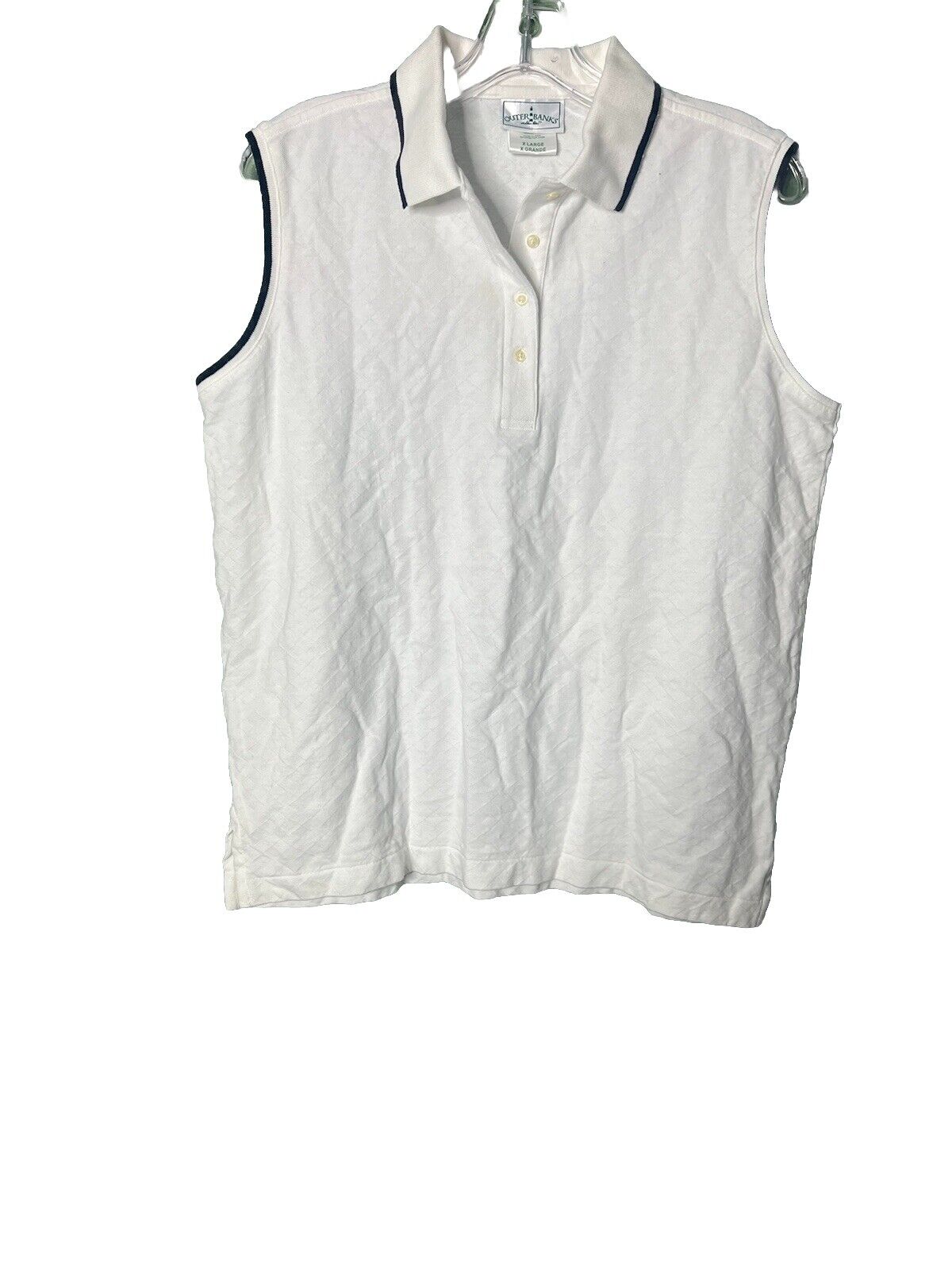 Outer Banks polo Shirt Size XL White Sleeveless
