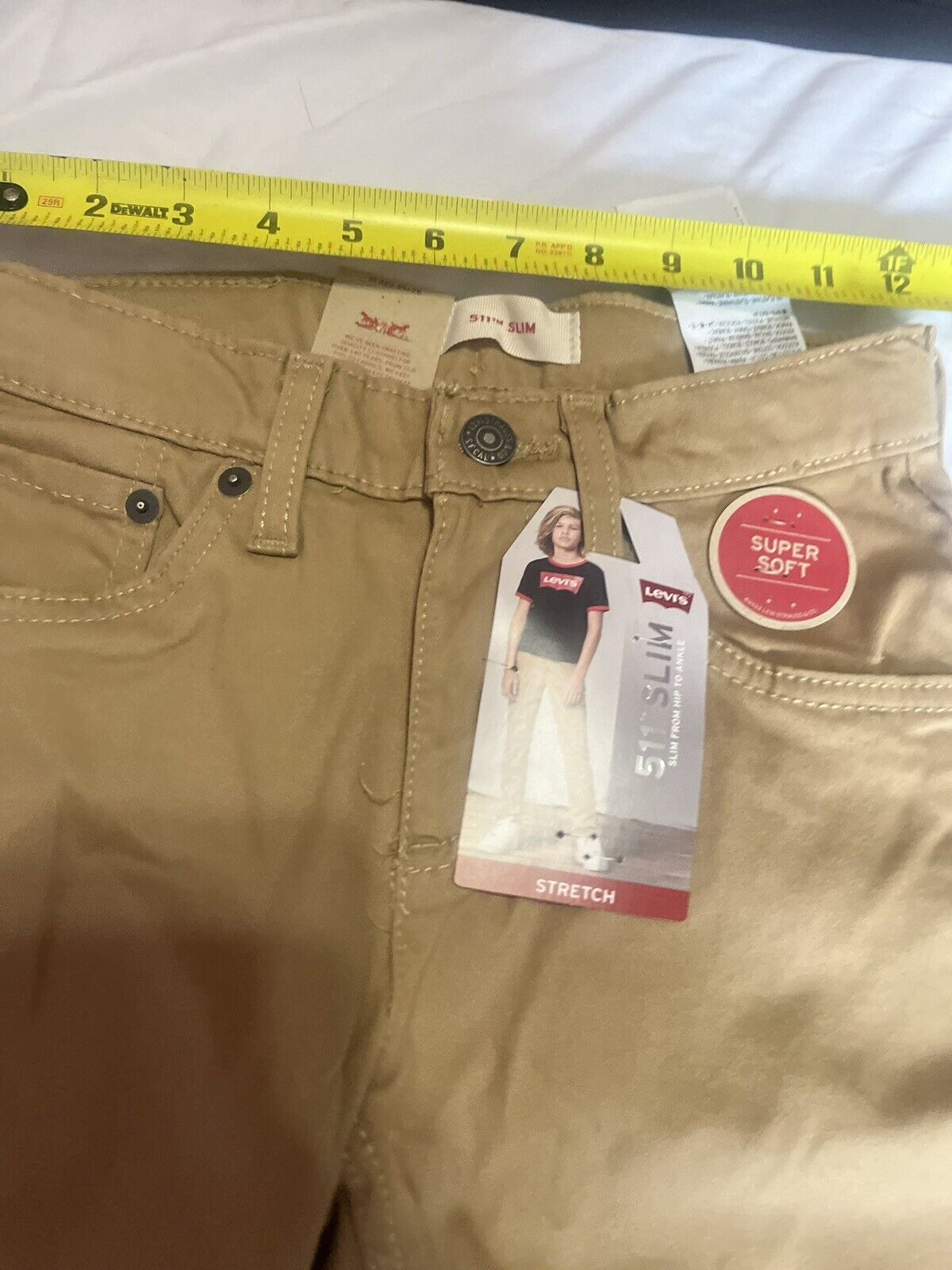 Levi’s 511 Slim, Size 10 Reg, 25x26, Boys Beige Jeans, Brand New, Never Worn,