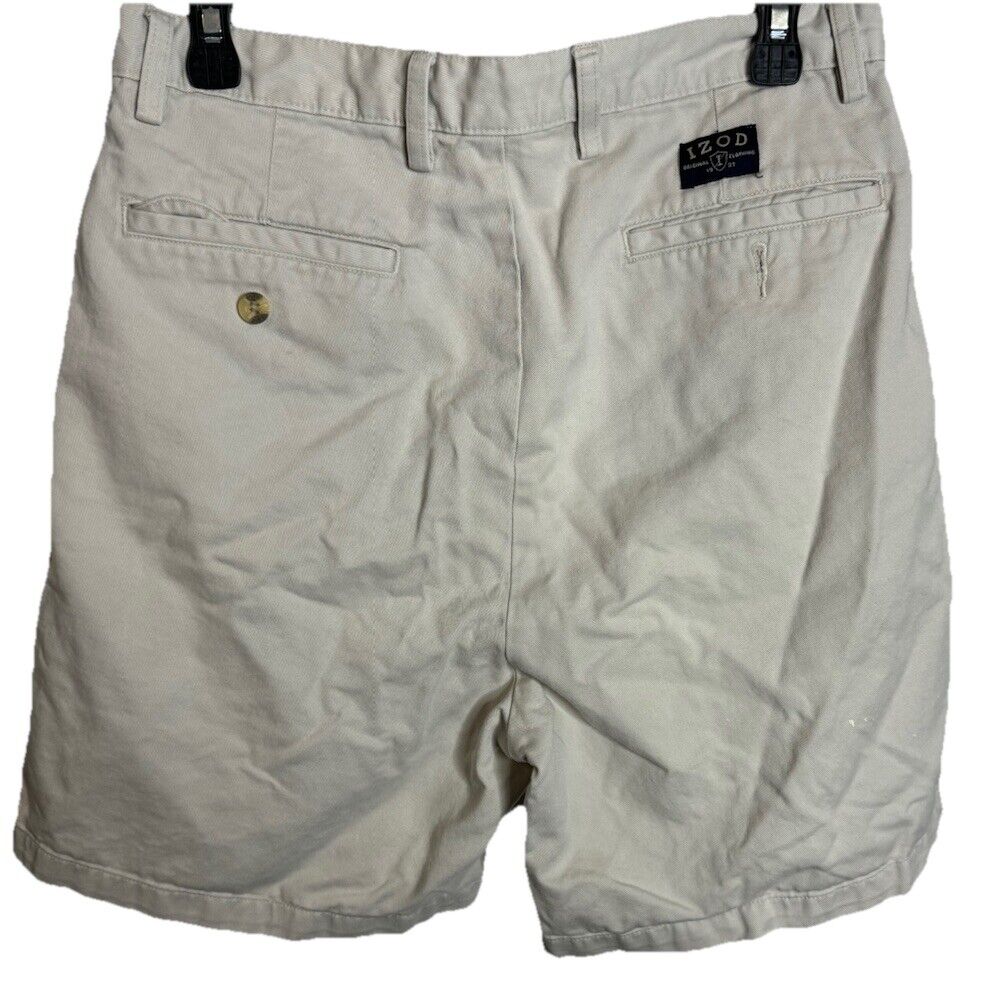 IZOD Mens Saltwater Stretch Shorts Soft Relaxed 9.5 Inch Chino Shorts 32