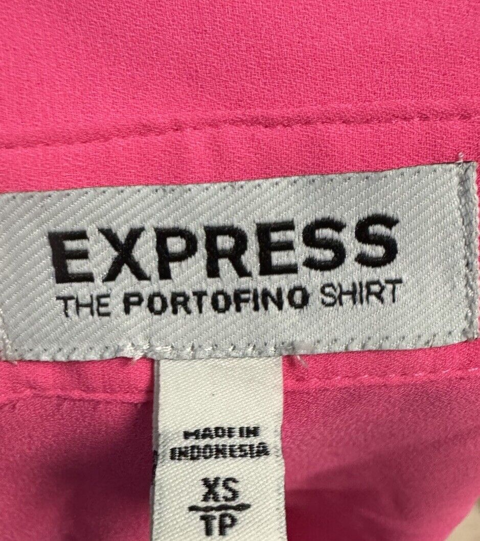 Express Womens Soft Blush Pink Sleeveless Tank Blouse SZ XS Buttons
