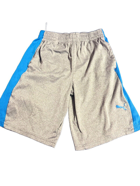 Puma Vintage Dazzle Silky Basketball Shorts Gray Youth Medium - Mens XS