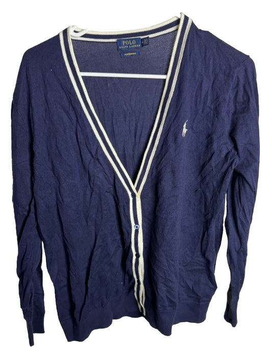 VTG Polo Ralph Lauren Cardigan Sweater Medium Prep Men 90s