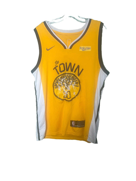 Nike Steph Curry Golden State Warriors "The Town" Jersey #30 Yellow 50