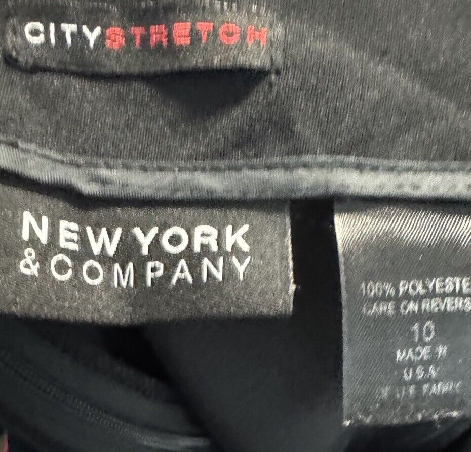 New York & Company Women's Skirt Black Short Sz 10
