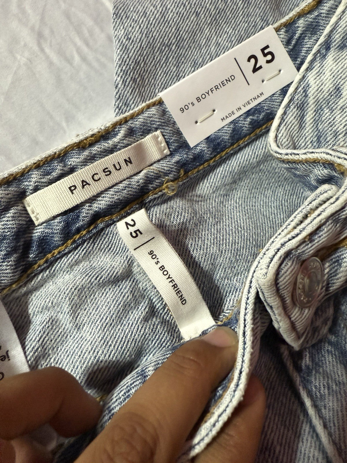 PACSUN 90’s BOYFRIEND JEANS SIZE 25 Blue Light Blue, Vintage Jeans OBO