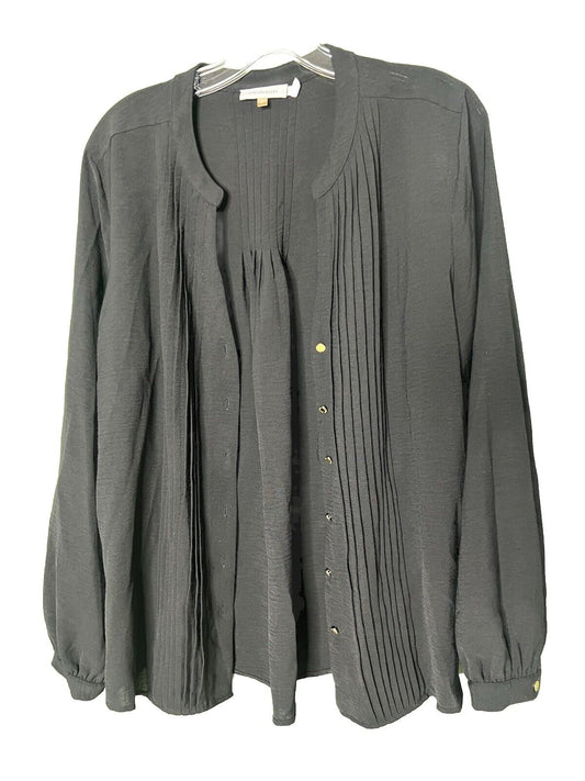 Calvin Klein Women's Black Button Down Shirt Size Large L