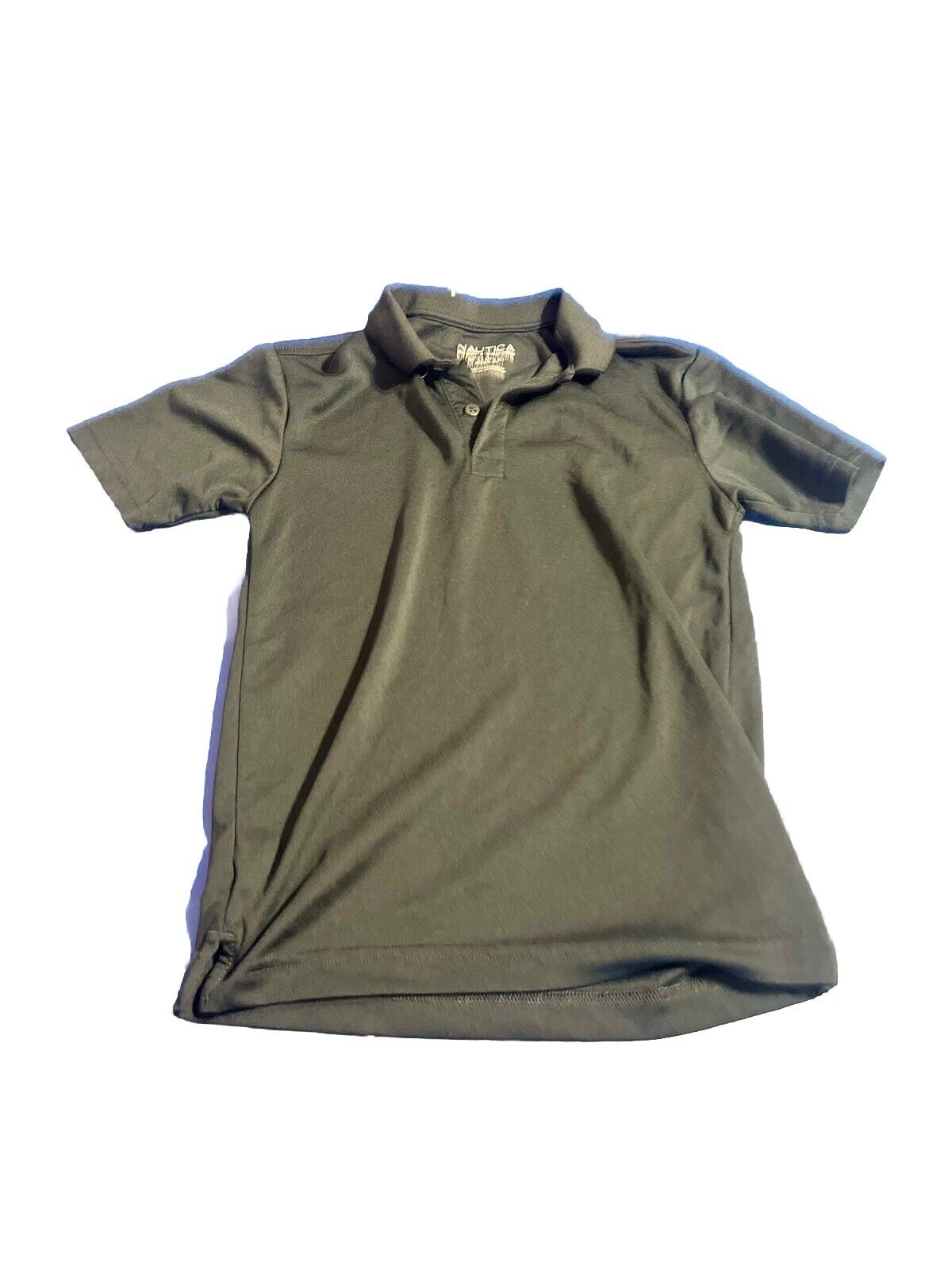 Nautica School Uniform M(10/12) Regular, Dark Gray Polo Shirt, Silk, Rare