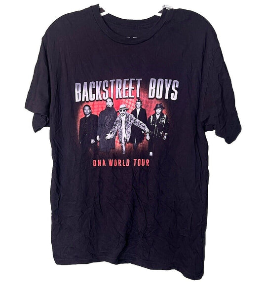 Backstreet Boys BSB DNA World Tour Concert Black Short Sleeve T Shirt Large