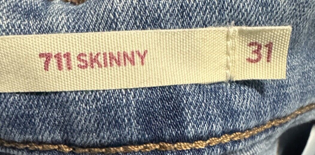 Levi's 711 Women's Jeans Size 31 Skinny Blue Denim Mid-Rise