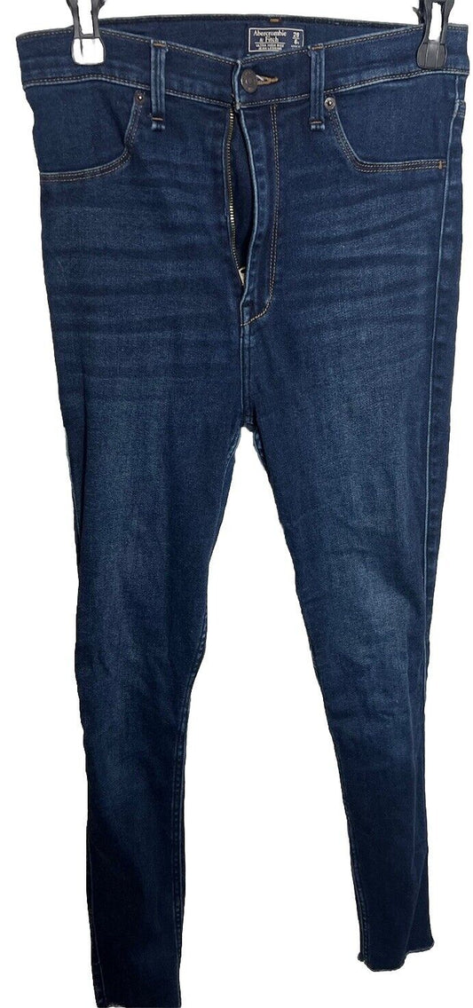 Abercrombie & Fitch Jeans Size 28/6R Super Skinny High Rise Distressed Stretch