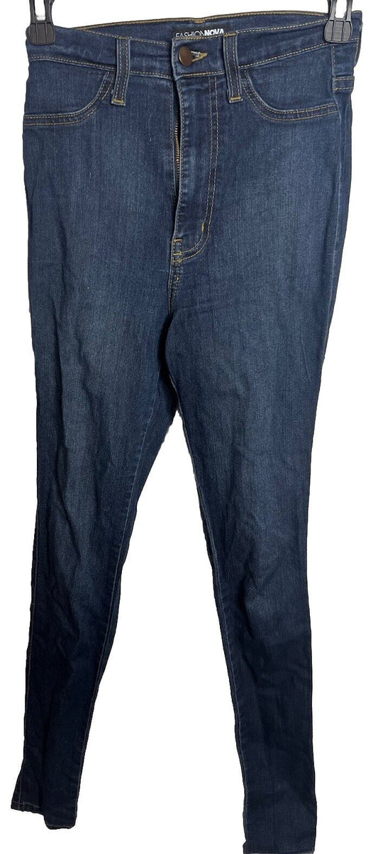 FASHION NOVA JUNIORS JEANS SIZE 3 W25 Dark blue Skinny Stretch Casual