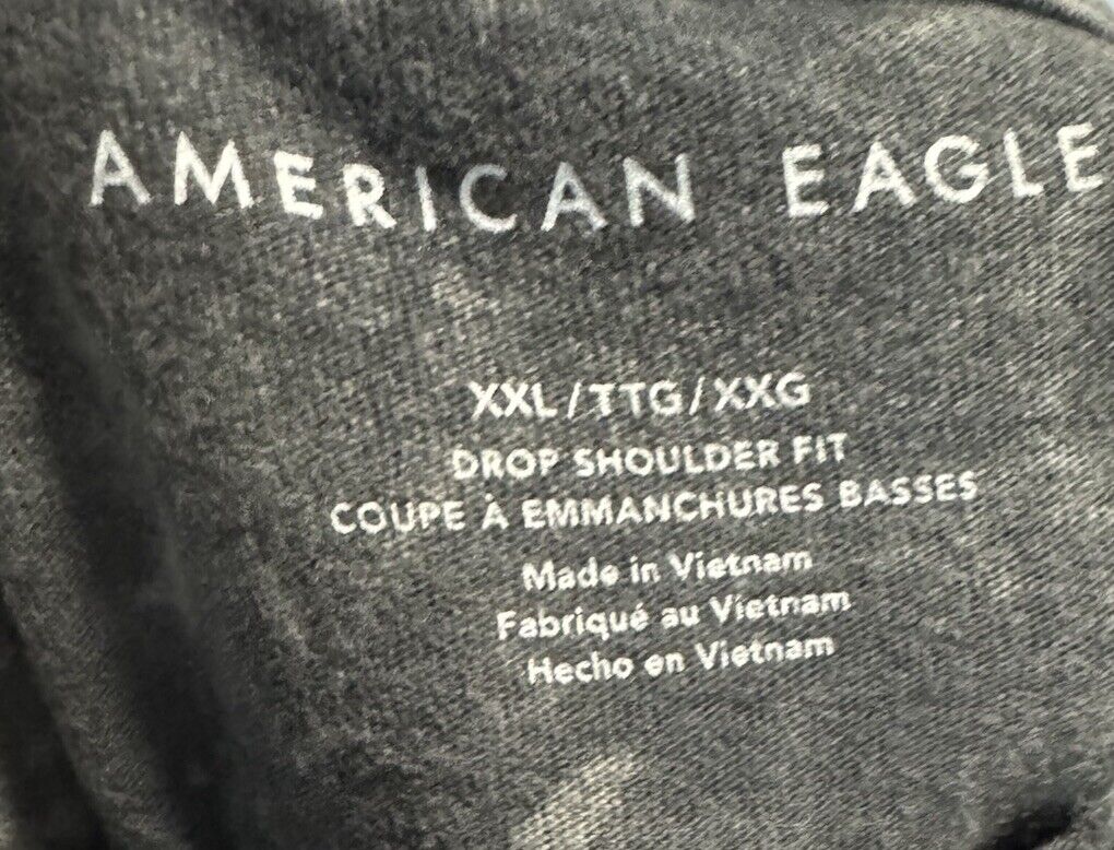 American Eagle  Short Sleeve Gray T-Shirt Men's Size 2XL