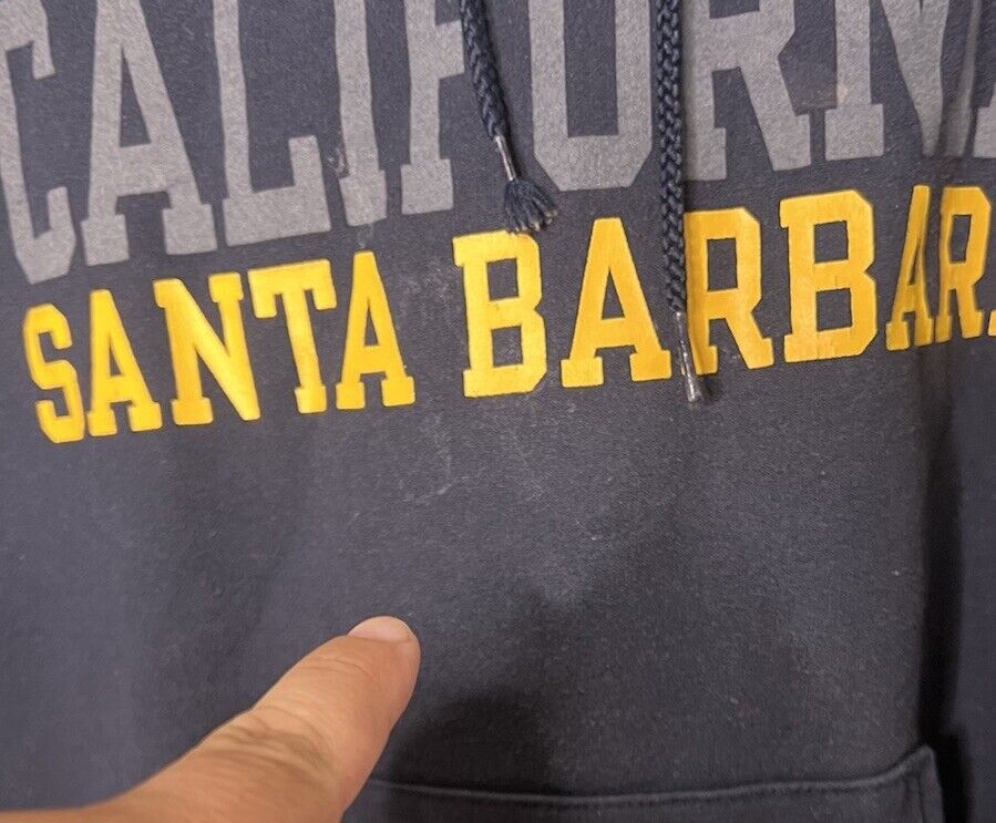 Vintage UCSB Santa Barbara Hoodie Sweatshirt Adult Small Blue University