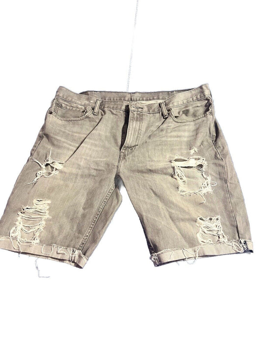 Levi's 511 Men White Slim Cut Off Jorts Jean Shorts Size 40x11, Light Gray