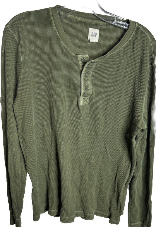 Gap Henley Long Sleeve T Shirt Mens Medium