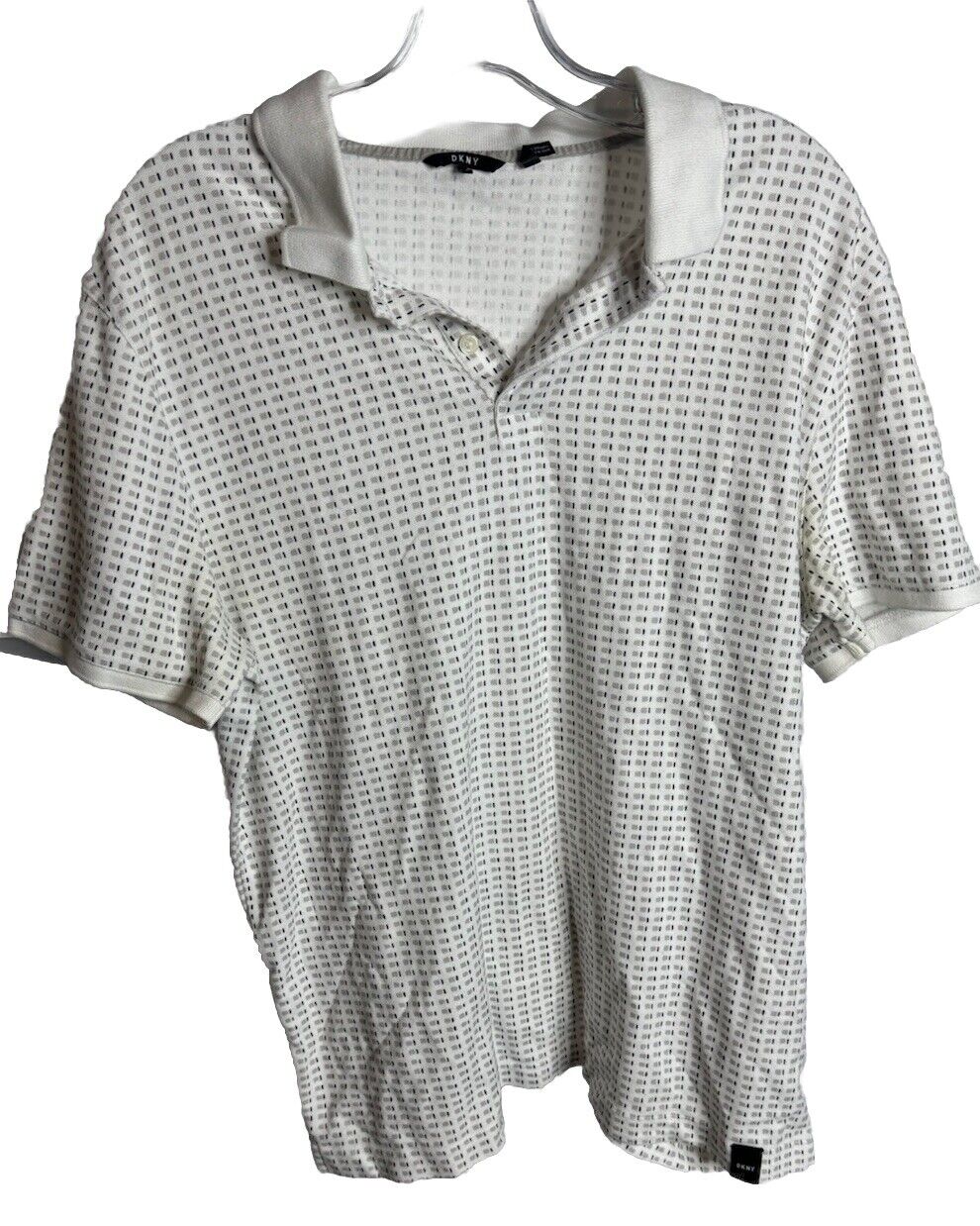 DKNY Men's Adult Size L Polo Cotton Short Sleeve