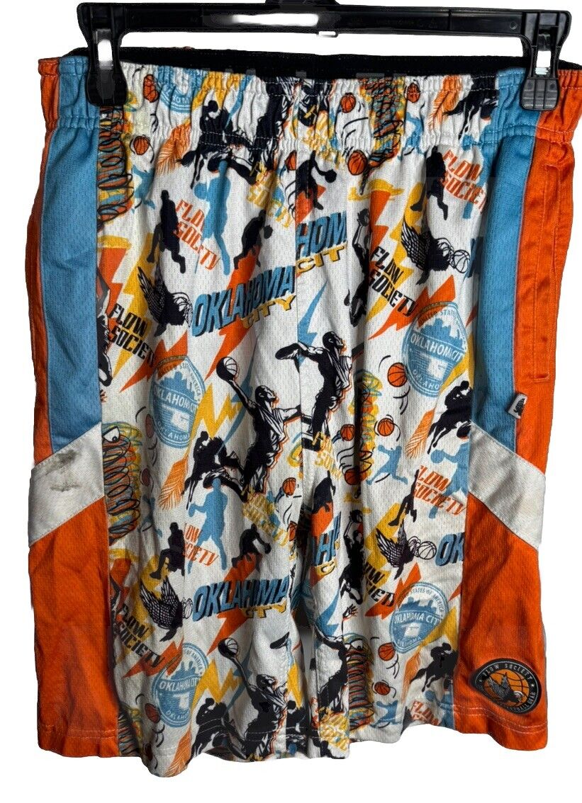 ADIDAS OKLAHOMA CITY THUNDER BASKETBALL SHORTS SIZE Youth Large  NBA  FLAW
