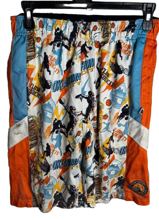 ADIDAS OKLAHOMA CITY THUNDER BASKETBALL SHORTS SIZE Youth Large  NBA  FLAW