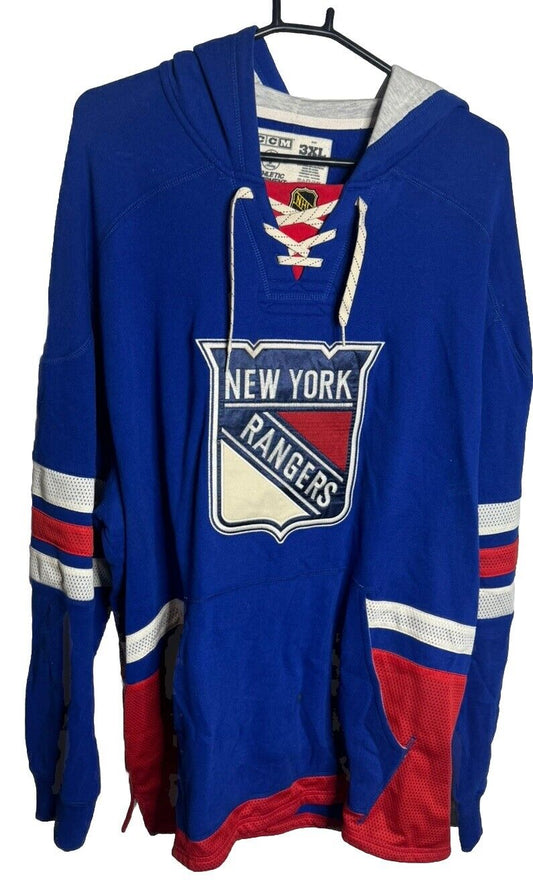 New NHL New York Rangers jersey style cotton hoodie men 3XL