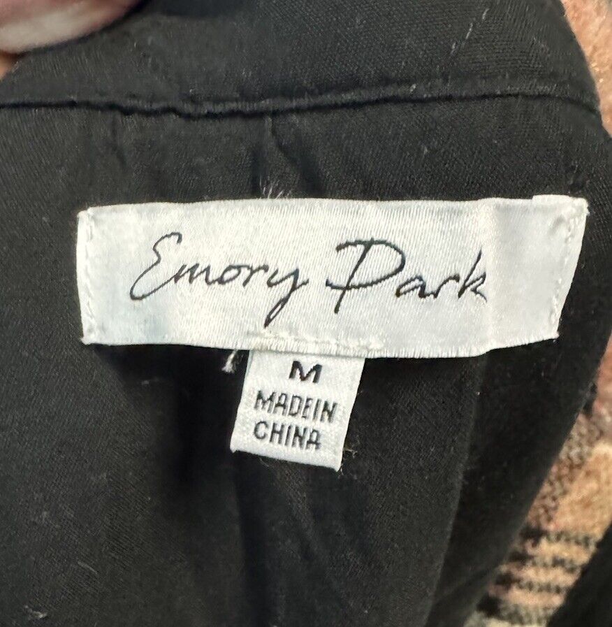 Emory Park Oversized Shacket plaid  Flannel size Medium