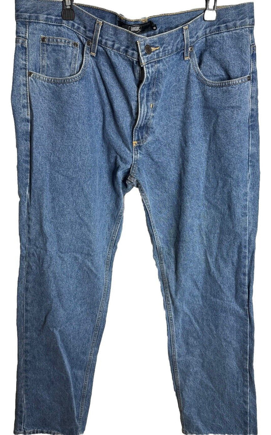 Berkley Jensen Jeans Mens 38X32 Blue Denim Cotton Straight