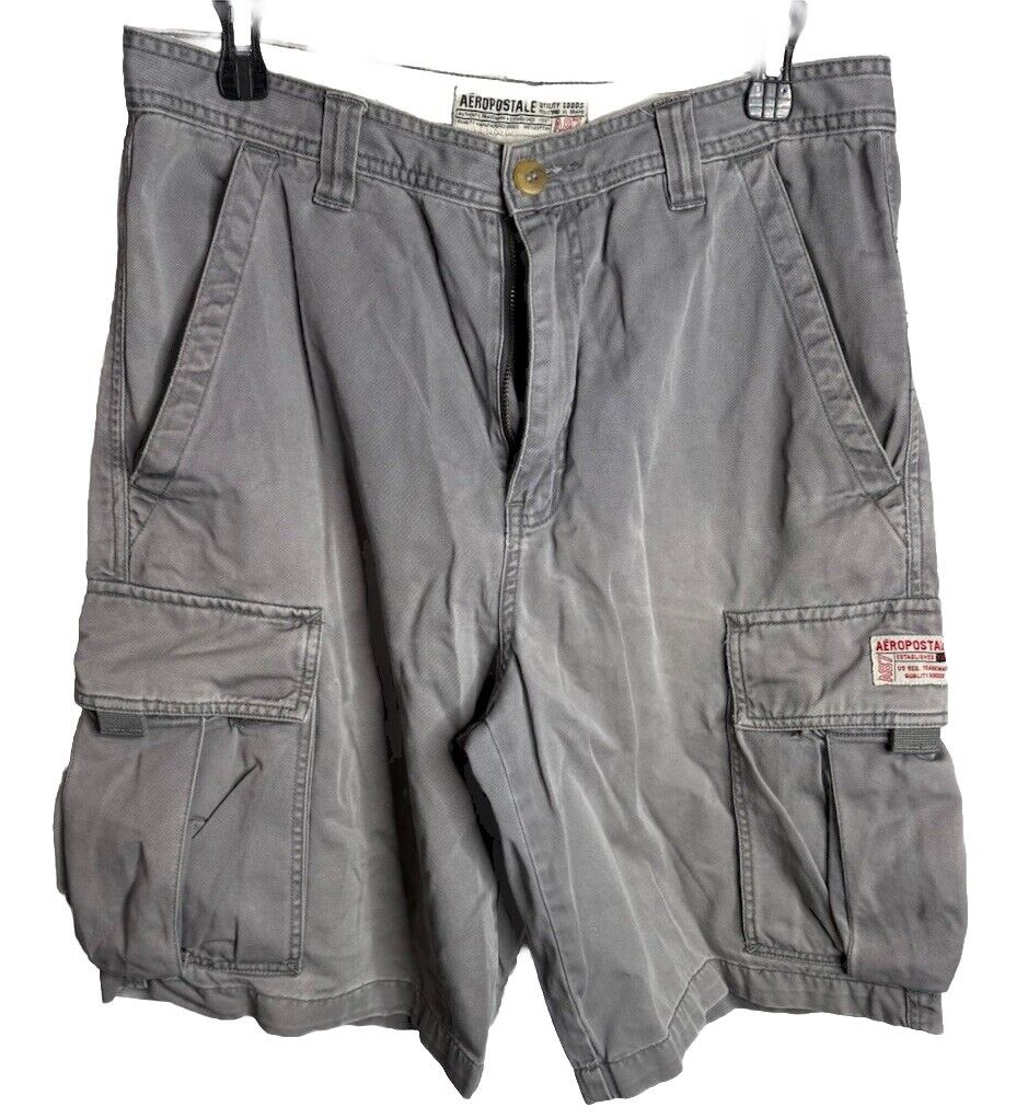 Mens Aeropostale Taupe Khaki Flat Front Shorts, 31 Waist,